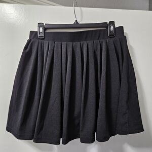 Black Pleated Athletic Skirt